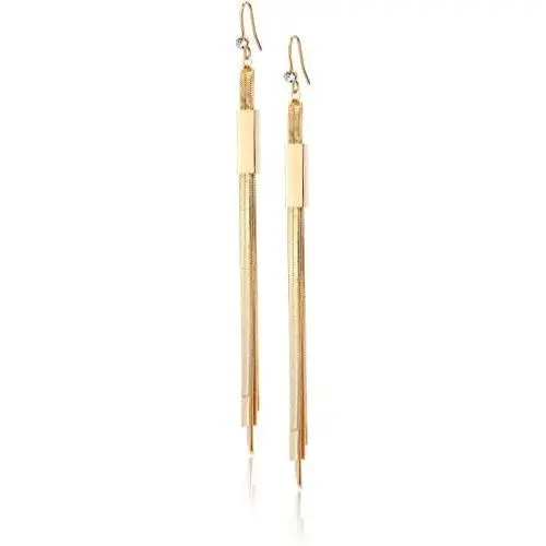GUESS Womens Flat Chain Linear Earring GUESS Womens Flat Chain Linear Earring