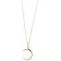Dtja Minimalist Moon Necklace for Women Girls Kids Sterling Silver Gold Plated Tiny Small Simple Polished Thin Horn Crescent Moon Pendant Choker Necklace Adjustable Chain 18'' Cute Jewelry Gift