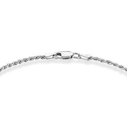 Miabella 925 Sterling Silver Italian 2mm, 3mm Diamond-Cut Braided Rope Chain Anklet Ankle Bracelet for Women Teen Girls 9, 10 Inch Made in Italy