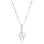 Sterling Silver Musical Note Pendant Necklace, 18''