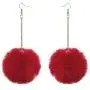 6 Pairs Faux Fur Fluffy Pom Pom Drop Dangle Earrings Set Bohemia Ethnic Handmade Colorful Long Ball Tassel Earrings Thanksgiving Christmas Earrings Gifts for Women Girls Jewelry