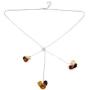 Sterling Silver Multicolor Amber Caramel Kiss Collection Y Necklace 19 Inches