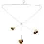 Sterling Silver Multicolor Amber Caramel Kiss Collection Y Necklace 19 Inches