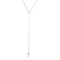 West Coast Jewelry | ELYA Polished Cross Stainless Steel Pendant Necklace