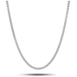 Pori Jewelers Genuine Platinum 950 Solid Diamond Cut Cuban/Curb Chain Necklace -1.0mm Thick