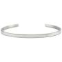 COUYA Womens Polished 316L Stainless Steel Silver Flat Bangle Cuff Bracelet