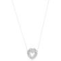 Quality Jewels 1 Carat Diamond Heart Pendant Necklace, 925 Sterling Silver Heart Necklace for Women and Girls, 18'' Cable Chain