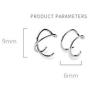 Dtja Sterling Silver Ear Cuff Wrap Earrings for Non Piercing Cartilage Clip on Helix Minimalist Womens Girls Love Knot Gold Hoops Adjustable Jewelry Unisex