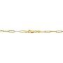 KoolJewelry 14k Yellow Gold 3.2 mm Polished Capsule Paperclip Chain Necklace (18, 20, 24, 30 or 36 inch)
