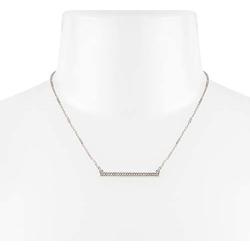 Pave Bar Pendant Necklace & Stud Earrings Set
