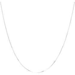 Authentic Solid Sterling Silver 8 Sided Snake Chain Necklace 1MM - 1.5MM, Flexible Snake Necklace for Men & Women, Made In Italy, Next Level Jewelry