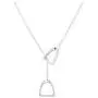 JOYID Stainless Steel Double Horseshoe Pendant Necklace Simple Horse Stirrup Jewelry for Women Girls Gift
