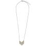 SPUNKYsoul New! Chevron Mid-Length Necklace Gold and Silver 2 Toned Collection