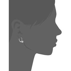 Platinum-Plated Sterling Silver Swarovski Zirconia Leverback Earrings