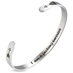A N KINGPiiN Inspirational Bracelets for Women Inspirational Gift for Women Girls Men Motivational Birthday Cuff Bangle Friendship Personalized Mantra Jewelry Come Gift Box