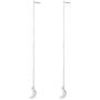 fishhook Threader Tassel Earrings Stainless Steel Silver Tone Geometric Shape Drop Dangle Long Charm Earrings for Women Girls