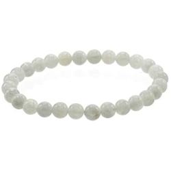 Glossy 6 mm Round Moonstone Stretch Bracelet , 7''