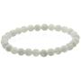 Glossy 6 mm Round Moonstone Stretch Bracelet , 7''