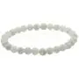 Glossy 6 mm Round Moonstone Stretch Bracelet , 7'' Glossy 6 mm Round Moonstone Stretch Bracelet , 7''