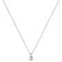ELLI BY JULIE & GRACE Sterling Silver Swarovski Crystal Solitaire Pendant Necklace, 925 Sterling Silver Necklace for Women, Silver Chains for Women, Length 17.7 inch, Jewelry for Women