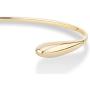 Miabella 925 Sterling Silver Italian Thin Adjustable Organic Teardrop Open Cuff Bangle Bracelet for Women Handmade in Italy