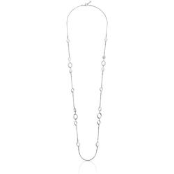Nine West Silver Tone Long Strand Necklace, 42''