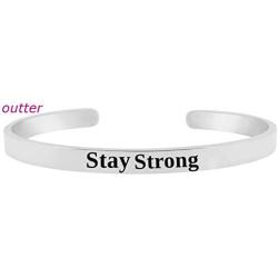 Just Breathe and Keep F-ing Going Mantra Sayings Quotes Cuff Bracelet for Women & Teens, Stay Strong, Strength Encouragement Jewelry Gifts for Her