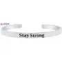 Just Breathe and Keep F-ing Going Mantra Sayings Quotes Cuff Bracelet for Women & Teens, Stay Strong, Strength Encouragement Jewelry Gifts for Her