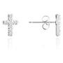 Katie Loxton Womens Silver Plated Sentiment Set Necklace and Earring Boxed Set of 2 Cross