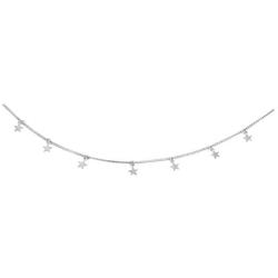 ROSTIVO Star Necklace for Women Trendy Star Necklace Choker for Girls (Silver)