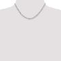 Solid 925 Sterling Silver 4mm Pave Flat Figaro Chain Necklace - with Secure Lobster Lock Clasp