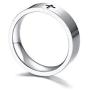 Stainless Steel Cross Simple Silver Band Ring Wedding Ring for Men Boy Women Girl,Religious Jewelry Gift