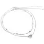 Layered Heart Beads Chain Clavicle Choker Necklace Bird Leaf Pendant Simple Boho Beach Jewelry-Silver