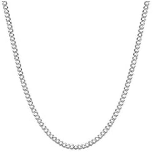 Pori Jewelers 925 Sterling Silver Cuban/Curb Pave Chain Necklace - Made in Italy - 3mm - 12mm