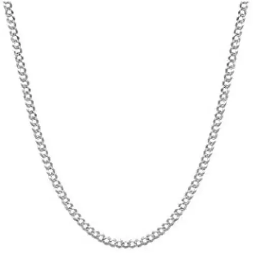 Pori Jewelers 925 Sterling Silver Cuban/Curb Pave Chain Necklace - Made in Italy - 3mm - 12mm Pori Jewelers 925 Sterling Silver Cuban/Curb Pave Chain Necklace - Made in Italy - 3mm - 12mm