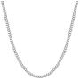 Pori Jewelers 925 Sterling Silver Cuban/Curb Pave Chain Necklace - Made in Italy - 3mm - 12mm