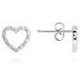 Katie Loxton Womens Silver Plated Sentiment Set Necklace and Earring Boxed Set of 2 Live Open Heart