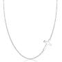 ELLI BY JULIE & GRACE Sterling Silver small Cross Pendant Necklace, 925 Sterling Silver Necklace for Women, Silver Chains for Women, Length 17.7 inch, Jewelry for Women