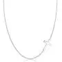 ELLI BY JULIE & GRACE Sterling Silver small Cross Pendant Necklace, 925 Sterling Silver Necklace for Women, Silver Chains for Women, Length 17.7 inch, Jewelry for Women