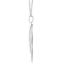 Prime and Pure 1/10 Carat tw Cubic Zirconia Angel Wing Feather Charm Necklace Pendant in 925 Sterling Silver Jewelry