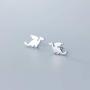 Cute Dinosaurs Earrings Stud for Women Girls Men 925 Sterling Silver Hypoallergenic Tiny Dragon Brontosaurus Animal Cartilage Tragus Polished Fashion Punk Jewelry Dainty Gifts for Friends