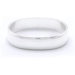 MARSHAL METAL Fashion Bangle High Polished Silver Plated Bangle Bracelet