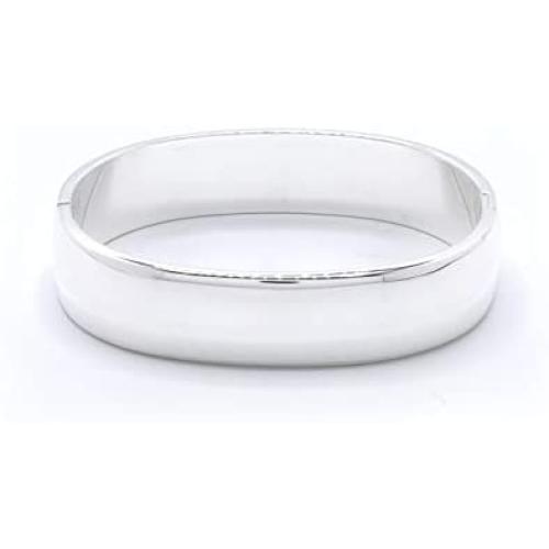 MARSHAL METAL Fashion Bangle High Polished Silver Plated Bangle Bracelet