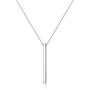 Sllaiss 925 Sterling Silver Bar Necklace For Women Girls Plain Vertical Engravable Pendant Necklace Mothers Day Birthday Jewelry Gift
