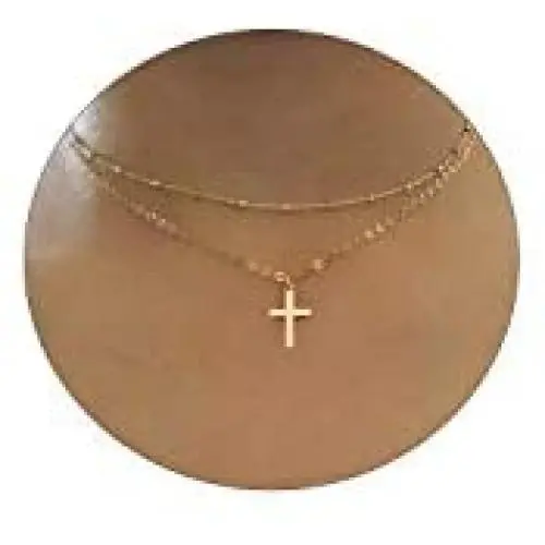 CHESKY 14K Gold Plated Dainty Layered Cross Figaro Chain Necklace Minimalist Sunflower Pendant Necklace Cubic Zirconia Evil Eye Choker Handmade Jewelry for Women CHESKY 14K Gold Plated Dainty Layered Cross Figaro Chain Necklace Minimalist Sunflower Pendant Necklace Cubic Zirconia Evil Eye Choker Handmade Jewelry for Women