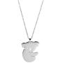 TEAMER Koala Pendant Necklace Stainless Steel Animal Cute Stick Figure Jewelry for Women Girls
