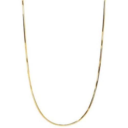 PORI JEWELERS 14K Solid Yellow Gold 0.8MM Diamond Cut Magic Snake Chain Necklace - Multiple Lengths Available