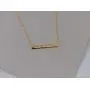 Bar Necklace [Horizontal “Believe It Bar” Inspirational Jewelry] Sterling Silver Plated 18” - Engraved with Make it Count