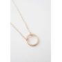 HONEYCAT Gold, Rose Gold, or Silver Mini Karma Open Circle Orbit Necklace | Minimalist, Delicate Jewelry