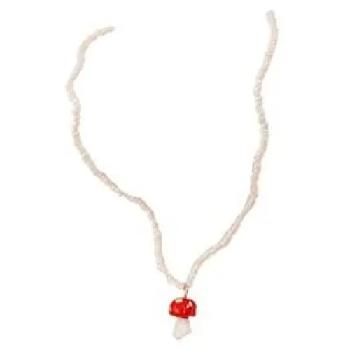 Colorful Beaded Mushroom Shape Pendant Necklace Handmade Seed Beads Sweet Fresh Mushroom Y Necklace Creative Bohemia Vaction Jewelry for Women Girls Teens Colorful Beaded Mushroom Shape Pendant Necklace Handmade Seed Beads Sweet Fresh Mushroom Y Necklace Creative Bohemia Vaction Jewelry for Women Girls Teens